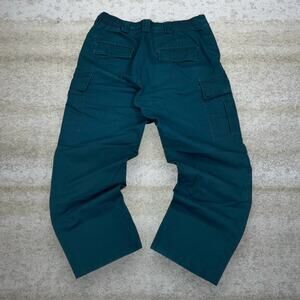 Vintage 90s Blauer Tactical Pants 33x28 Baggy Wide Leg Fit Forest Green Cargos